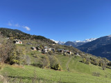 Vue du village depuis la boucle de la pierre à cupules - Feissons sur Salins