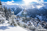 Vue sur le village de Méribel depuis les hauteurs