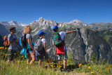 Famille sur le circuit refuge du Grand Bec (par Fontaine Froide) - Planay