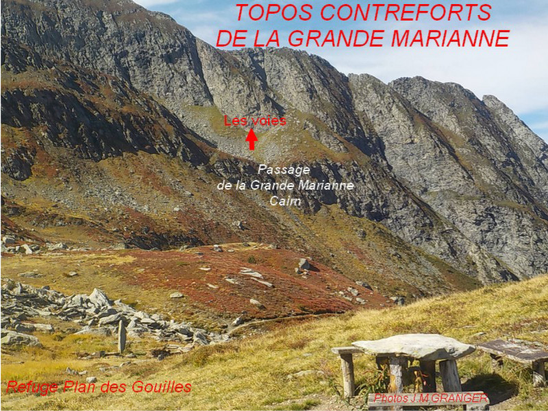 Falaise escalade Contreforts de la Grande Marianne