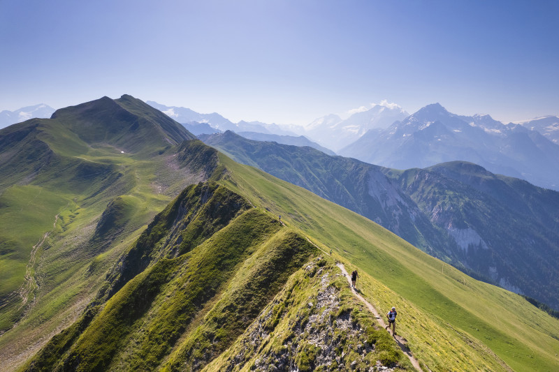 Crêtes Mont Jovet randonneurs - Bozel