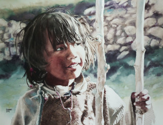 Meeting with O. Oudart, watercolour artist_Bozel